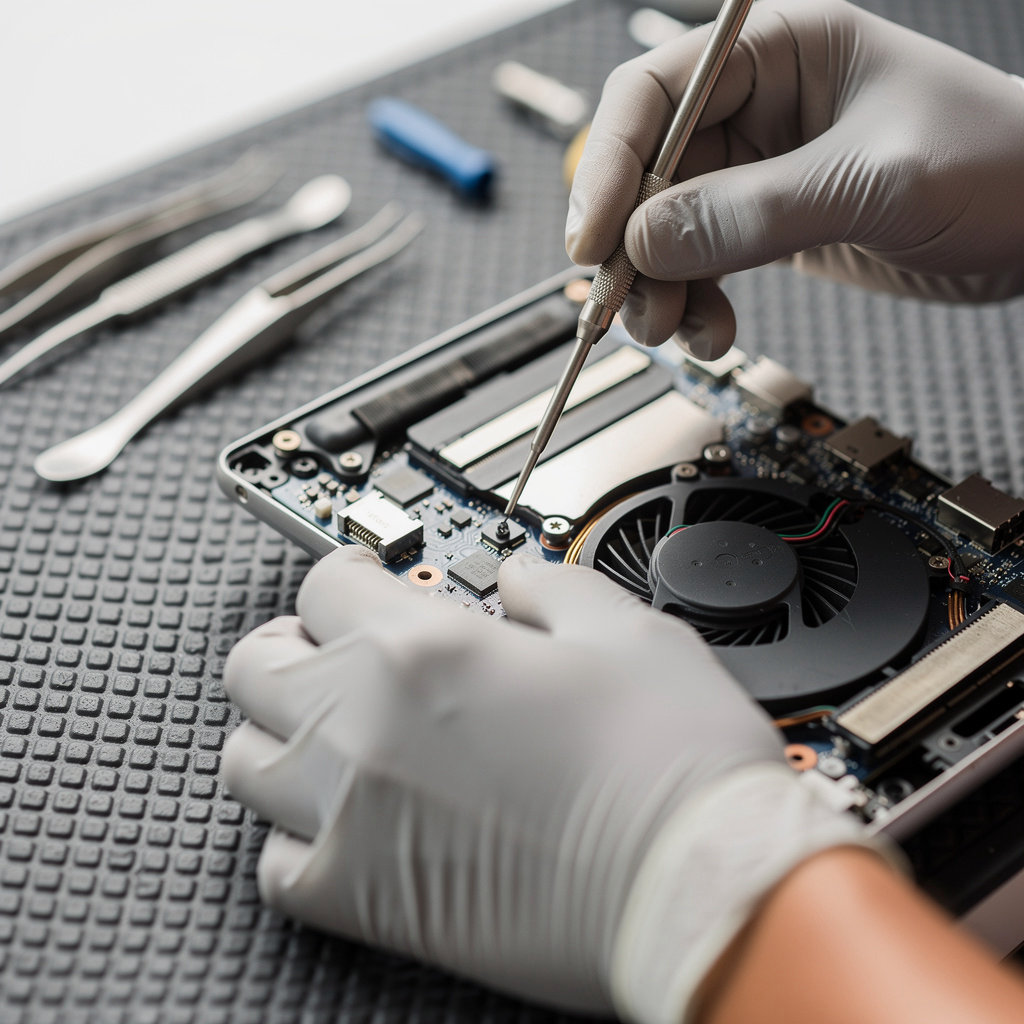 SD Laptop Repair Services technician performing a professional laptop diagnostic and repair in San Diego